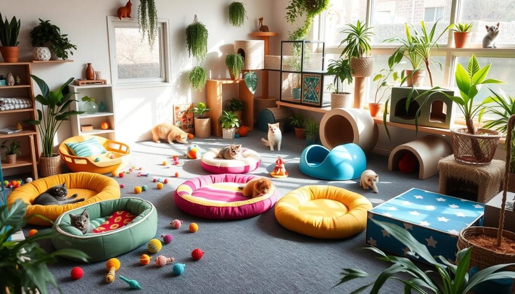 stimulating pet spaces